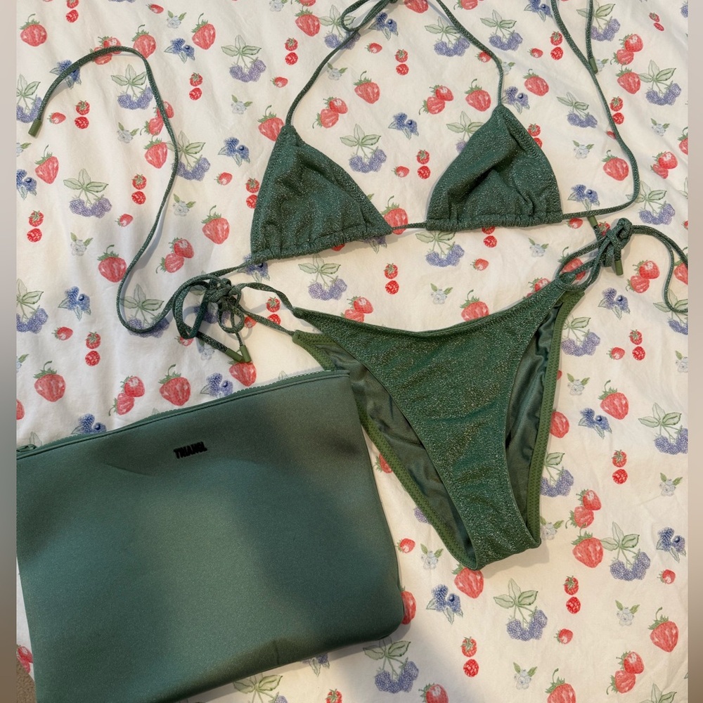 Triangl Swimwear Green Bikini Set